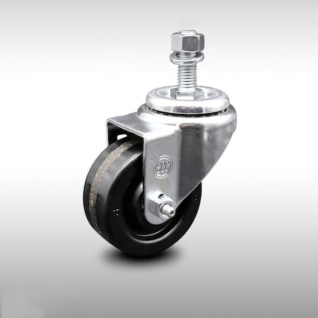 Service Caster 3 Inch SS Phenolic Wheel Swivel 1/2 Inch Threaded Stem Caster SCC-SSTS20S314-PHS-121315